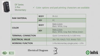 DF Series 3-Pos Momentary